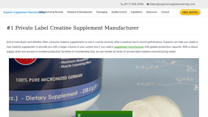 #1 Private Label Creatine Supplement Manufacturer // SSMfg - creatine manufacturer