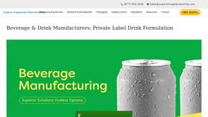 Drink Manufacturers // Private Label Beverage Formulation - SSMfg - drink manufacturer