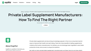 Private Label Supplement Manufacturers: How To Find The ... - Supliful - supplement manufacturer usa