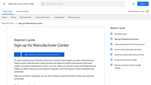 Sign up for Manufacturer Center - Manufacturer Center Help - Google Help - google manufacturer center