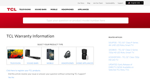 TCL Warranty Information - tcl manufacturer warranty