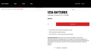 123A Batteries - SureFire - cr123 bulk