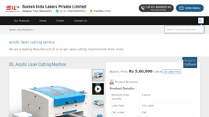SIL Acrylic Laser Cutting Machine Manufacturer from Pune - acrylic laser cutter factory