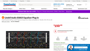 Lindell Audio EQ825 Equalizer Plug-in - Sweetwater - ear 825eq manufacturer