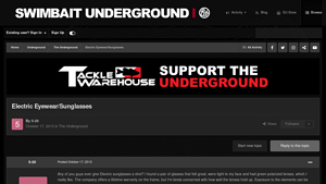 Electric Eyewear/Sunglasses - The Underground - electric sunglasses company