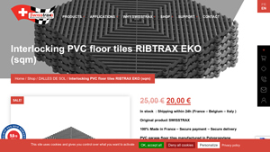 Interlocking PVC floor tiles RIBTRAX EKO (sqm) - Swisstrax - pvc floor tiles factory