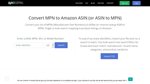 ASIN to MPN Lookup | Find MPN or ASIN - Synccentric - manufacturer part number lookup