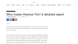 Who makes Hisense TVs? A detailed report - Tab-TV - hisense tv manufacturer