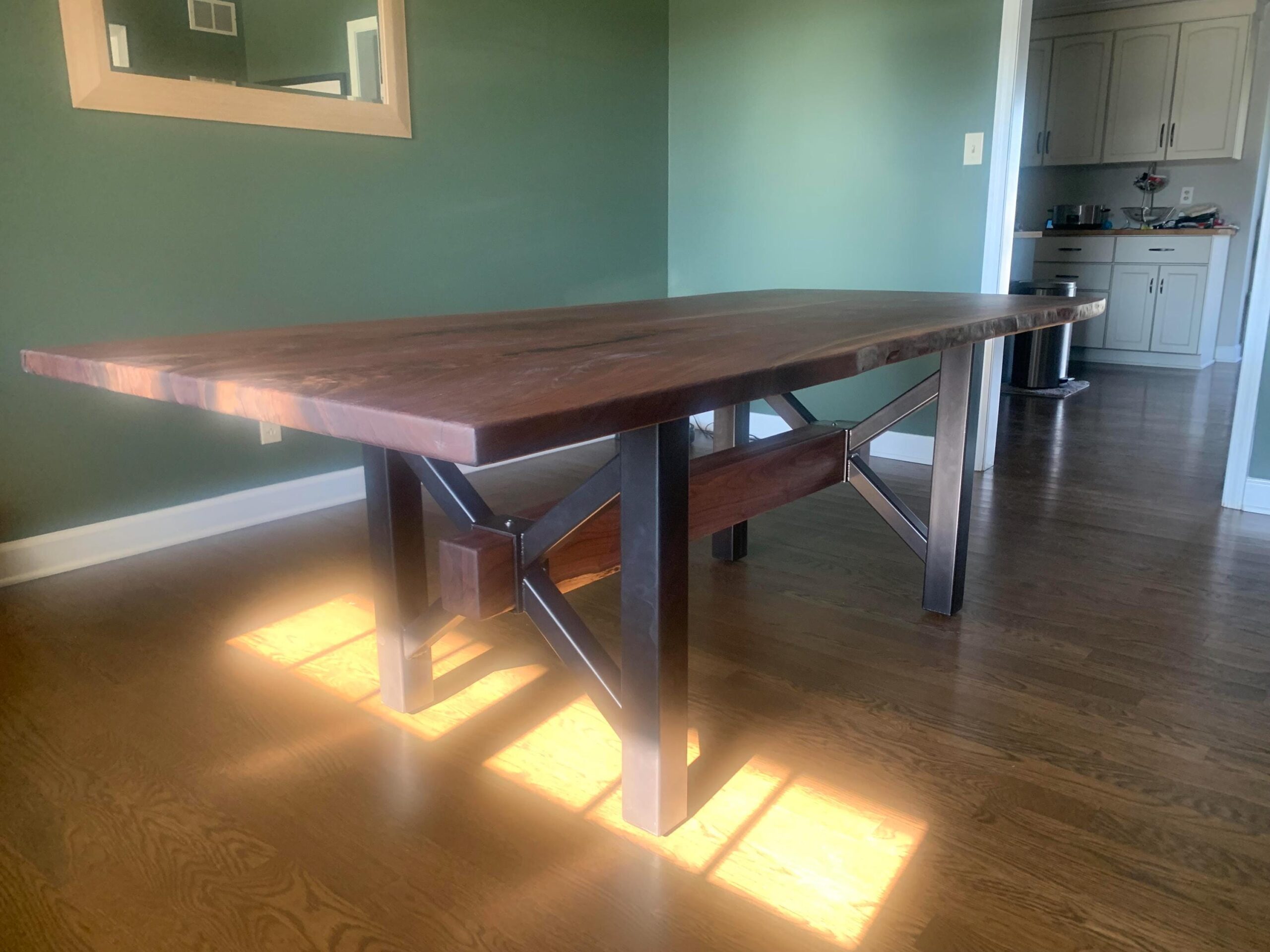 A relevant stock photo of table legs custom in a typical setting.