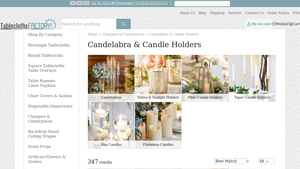 Candelabra & Candle Holders | TableclothsFactory - glass candle holder bulk