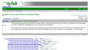 Viewing a thread - What I learned about stainless steel pipe fittings... - stainless steel pipe fitting factory