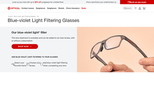 Blue-violet light filtering Glasses - Target Optical - best blue light glasses company
