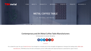 Contemporary and Art Metal Coffee Table Manufacturers - metal coffee table factory