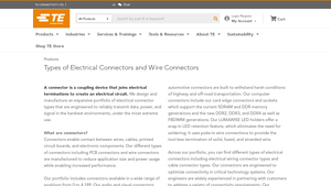 Types of Electrical Connectors and Wire Connectors - TE Connectivity - electrical connector factory
