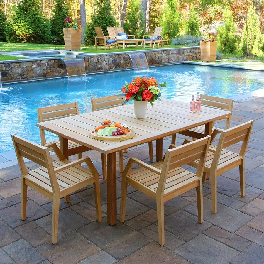 A relevant stock photo of teak furniture china in a typical setting.