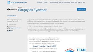 Gargoyles Eyewear - Team Marketing Report - gargoyle sunglasses company