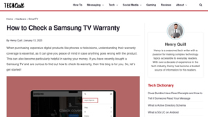 How to Check a Samsung TV Warranty - TechCult - samsung tv manufacturer warranty