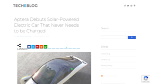 Aptera Debuts Solar-Powered Electric Car That Never Needs to be ... - aptera car company