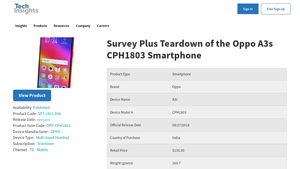 Survey Plus Teardown of the Oppo A3s CPH1803 Smartphone - oppo device manufacturer