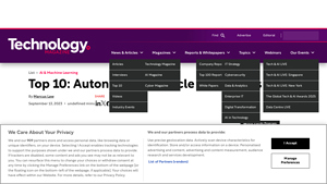 Top 10: Autonomous vehicle companies | Technology Magazine - autonomous vehicle manufacturer