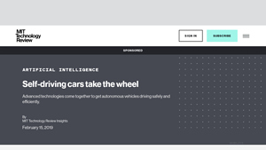 Self-driving cars take the wheel | MIT Technology Review - autonomous vehicle manufacturer