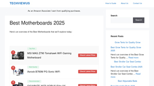 Best Motherboards 2025 - techviewus.com - best motherboard manufacturer