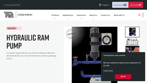 HYDRAULIC RAM PUMP - TecQuipment - ram pump factory