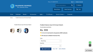 FireBolt Warrior bsw105 Smart Watch - Telephone Shoppees - firebolt watch company