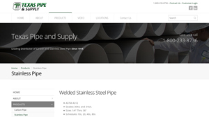 Stainless Pipe - Texas Pipe & Supply - stainless pipe fittings factory