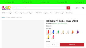 C9 Retro Fit Bulbs - Case of 500 Bulk Savings - the-led-warehouse-llc - c9 christmas lights bulk