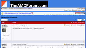 Factory spark plug brand? - The AMC Forum - Page 1 - car spark plug factory