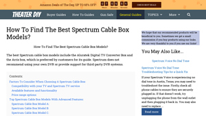 How To Find The Best Spectrum Cable Box Models? - Theater DIY - spectrum cable box model number 201-t manufacturer