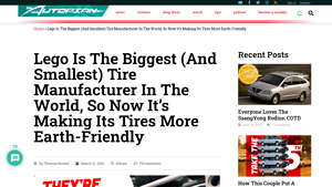 Lego Is The Biggest (And Smallest) Tire Manufacturer In The World, So ... - biggest tire manufacturer in the world