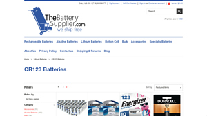 CR123 Batteries - Page 1 - TheBatterySupplier.Com - cr123 bulk