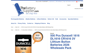500 Pcs Duracell 1616 DL1616 CR1616 3V Lithium Button Batteries ... - cr1616 bulk