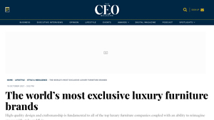 The world's most expensive furniture brands - The CEO Magazine - high end furniture company