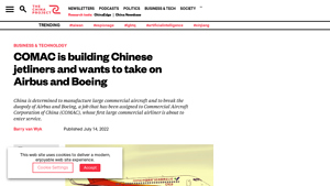 COMAC is building Chinese jetliners and wants to take on Airbus and ... - chinese airplane manufacturer