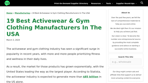 19 Best Activewear & Gym Clothing Manufacturers In The USA - fitness wear manufacturer