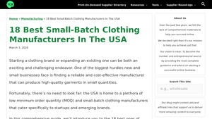 18 Best Small-Batch Clothing Manufacturers In The USA - low moq clothing manufacturer