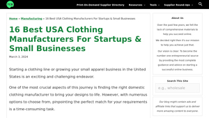 16 Best USA Clothing Manufacturers For Startups & Small Businesses - best manufacturer