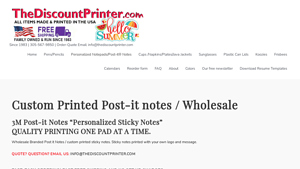 Custom Printed Post-it Notes - Wholesale - Free shipping - sticky notes bulk