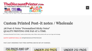 Custom Printed Post-it Notes - Wholesale - Free shipping - personalized sticky notes bulk
