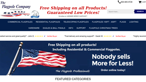 Commercial & Residential Flagpoles | The Flagpole Company - flag manufacturer