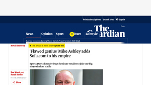 'Flawed genius' Mike Ashley adds Sofa.com to his empire - sofa com company