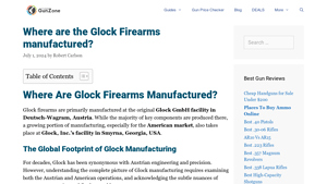 Where are the Glock Firearms manufactured? - TheGunZone - glock firearms manufacturer