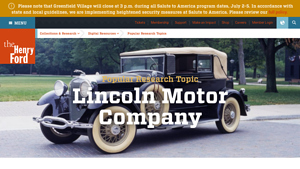 Lincoln Motor Company - The Henry Ford - lincoln manufacturer