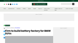 Firm to build battery factory for BMW SUVs - The Nation Newspaper - bmw battery factory