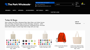 Totes & Bags - The Park Wholesale - tote bag bulk