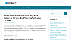Remote Control Conundrum: Why Your Spectrum Remote Isn't Working with ... - spectrum cable box model number 201-t manufacturer