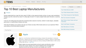 Top 10 Best Laptop Manufacturers - TheTopTens - best laptop manufacturer